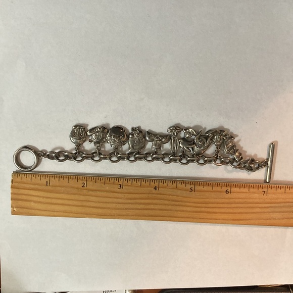 1992 Warner Brothers Silvertone Cartoon Character Character Charm Bracelet - Picture 6 of 8